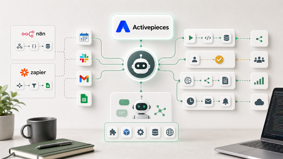 Activepiecesの位置づけとAIエージェント連携の図解