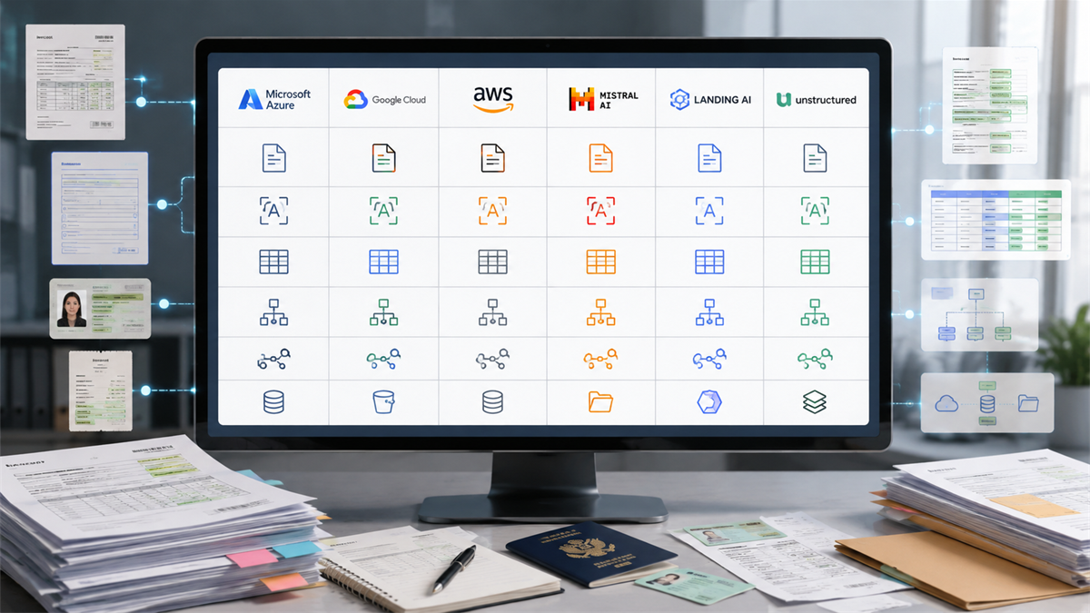 主要ドキュメントAIサービスの比較の図解